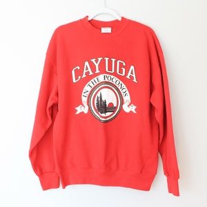 Camp Cayuga In The Poconos Vintage Sweatshirt Sz L